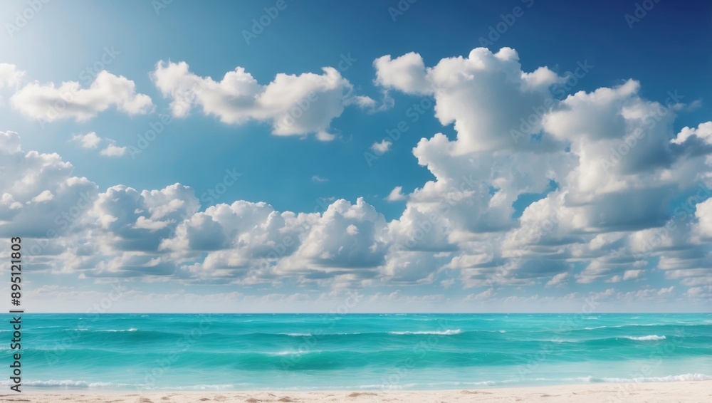 Tropical beach blue sky white clouds abstract background for summer vacation and travel business. Tropical beach blue sky white clouds abstract background for summer vacation and travel business.