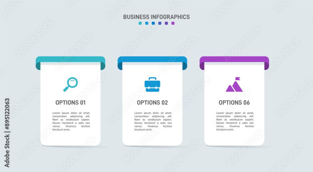 Horizontal progress bar featuring 3 arrow-shaped elements, symbolizing three six stages of business strategy and progression. Clean timeline infographic design template. Vector for presentation Horizontal progress bar featuring 3 arrow-shaped elements, symbolizing three six stages of business strategy and progression. Clean timeline infographic design template. Vector for presentation