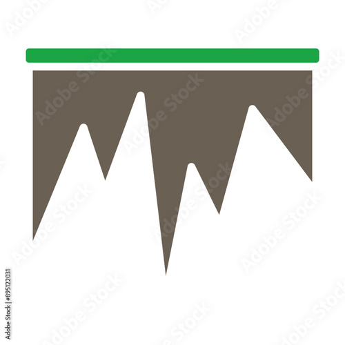 Stalagmite Vector Glyph Two Color Icon