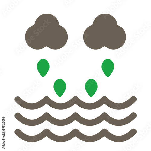 Rainstorm Vector Glyph Two Color Icon