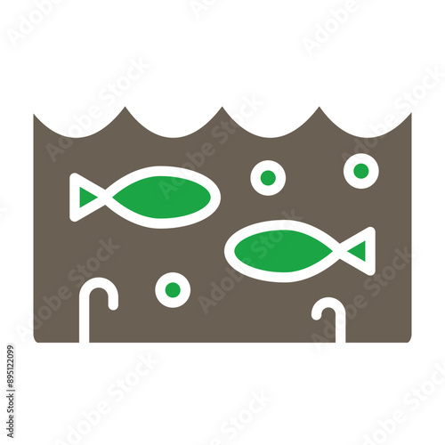 Underwater Vector Glyph Two Color Icon
