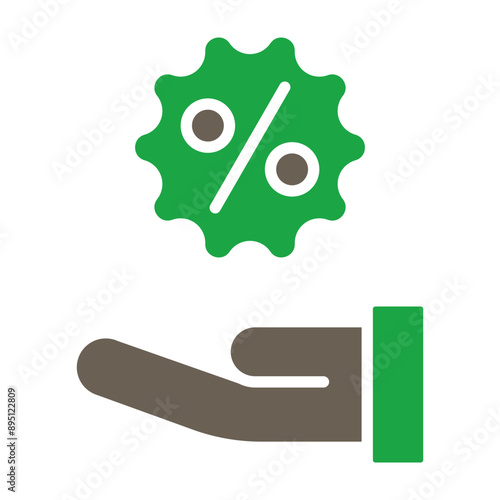Discount Glyph Two Color Icon