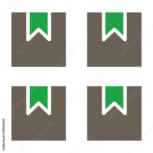 Boxes Glyph Two Color Icon