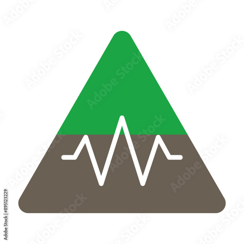 Seismology Glyph Two Color Icon
