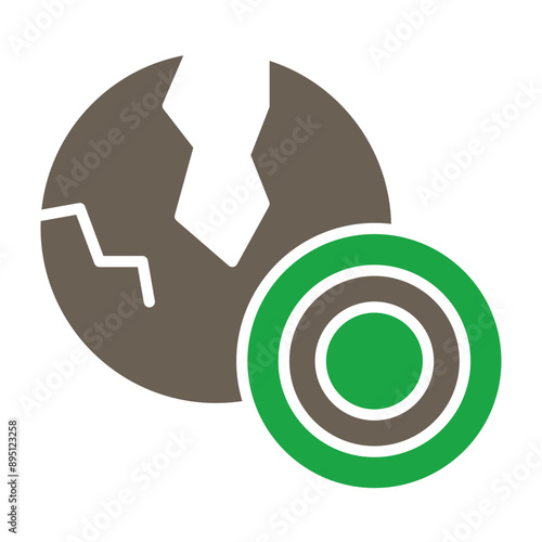 Epicenter Glyph Two Color Icon