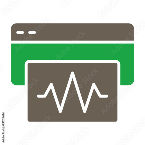Seismograph Glyph Two Color Icon