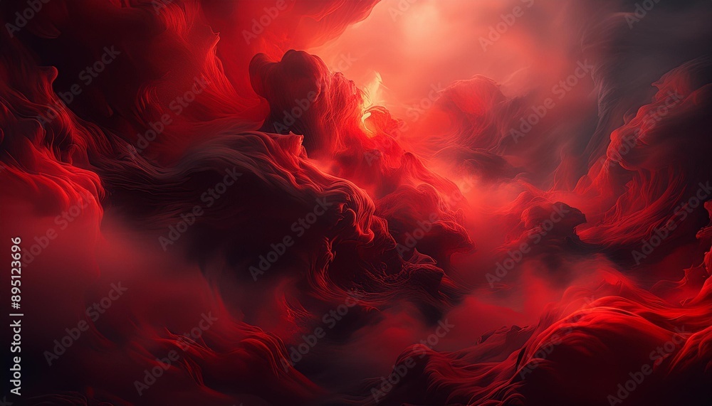 Fototapeta premium black background with red smoke 5