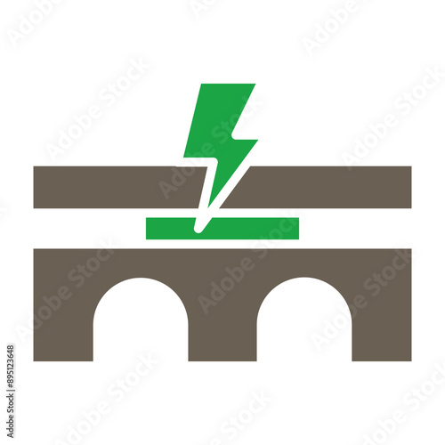 Bridge Glyph Two Color Icon