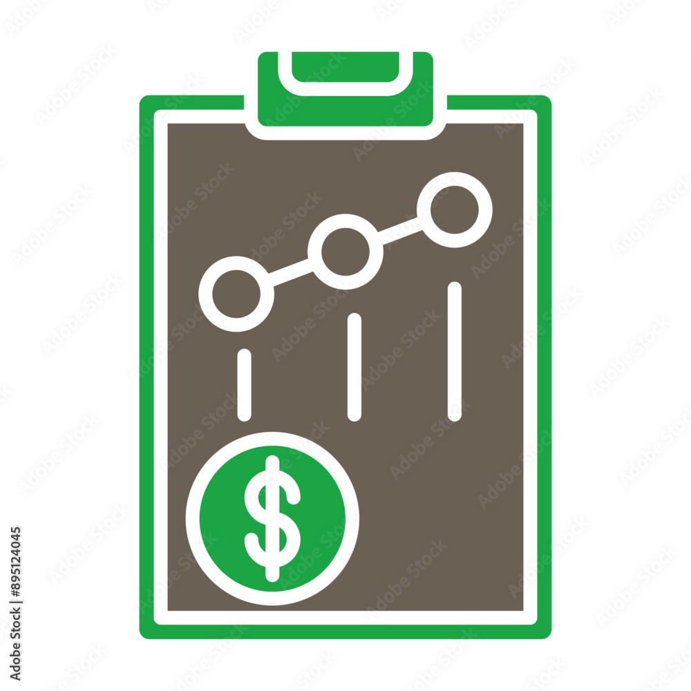 Financial Profit Glyph Two Color Icon Financial Profit Glyph Two Color Icon