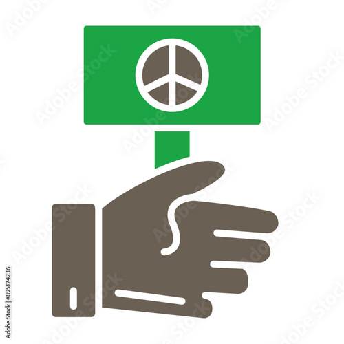 Freedom Glyph Two Color Icon