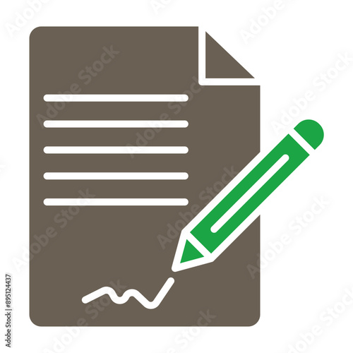 Agreement Glyph Two Color Icon