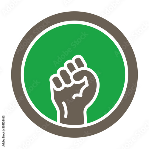 Black Lives Matter Glyph Two Color Icon