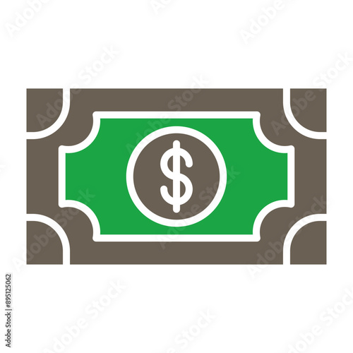 Obraz na plátně Banknote Glyph Two Color Icon