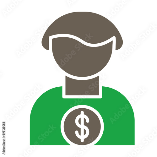 Customer Glyph Two Color Icon