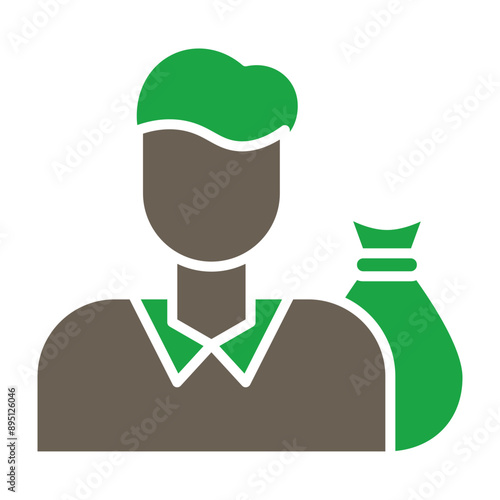 Investor Glyph Two Color Icon