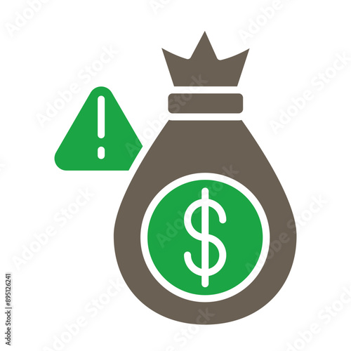 Risk Investment Glyph Two Color Icon
