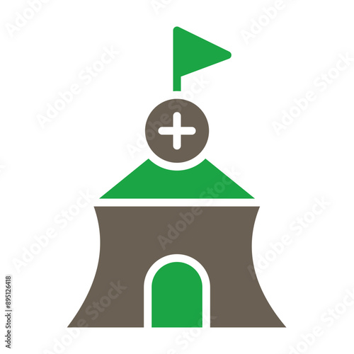 Camp Glyph Two Color Icon