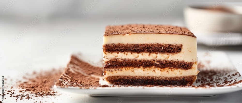 A cake sit on a pristine white plate, accompanied by a mound of chocolate sprinkles A cake sit on a pristine white plate, accompanied by a mound of chocolate sprinkles