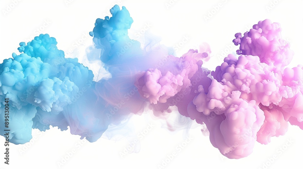 Vibrant explosion of pastel-colored smoke clouds, transitioning from soft blue to delicate pink and purple hues, creating a dreamy and ethereal atmosphere. Vibrant explosion of pastel-colored smoke clouds, transitioning from soft blue to delicate pink and purple hues, creating a dreamy and ethereal atmosphere.