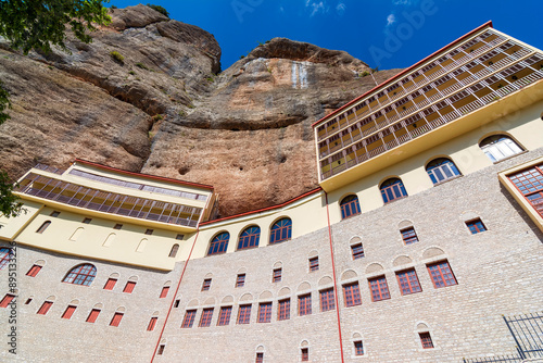 View of the Monastery Of Mega Spilaio in Kalavryta, Greece. photo