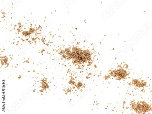 Ground anise powder on a bright background.