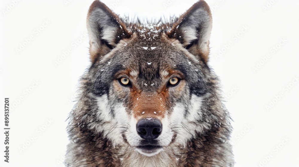 Wolf in snow close-up Wolf in snow close-up