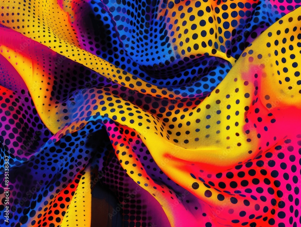 Polka Dot Fabric Close Up Polka Dot Fabric Close Up