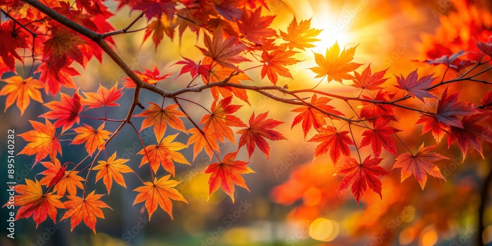 Autumnal Maple Leaves Against Sunlit Sky, Close-up Photography, Fall Colors, Nature, Red Leaves, Maple, Autumn Autumnal Maple Leaves Against Sunlit Sky, Close-up Photography, Fall Colors, Nature, Red Leaves, Maple, Autumn