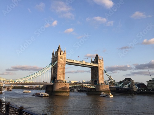 Tower Bridge over River Thames in London, Britian