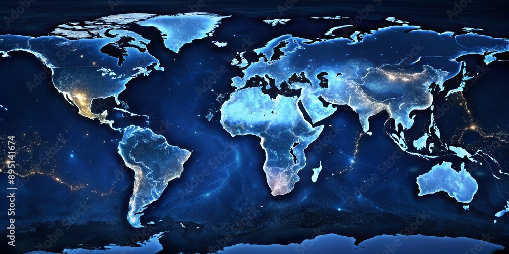 Earth at Night - Satellite View, City Lights, Nighttime Imagery, Digital Art, World Map, Global Network, Space Exploration Earth at Night - Satellite View, City Lights, Nighttime Imagery, Digital Art, World Map, Global Network, Space Exploration