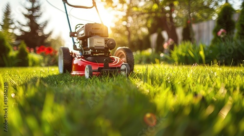 Gasoline lawn mowers operate effectively