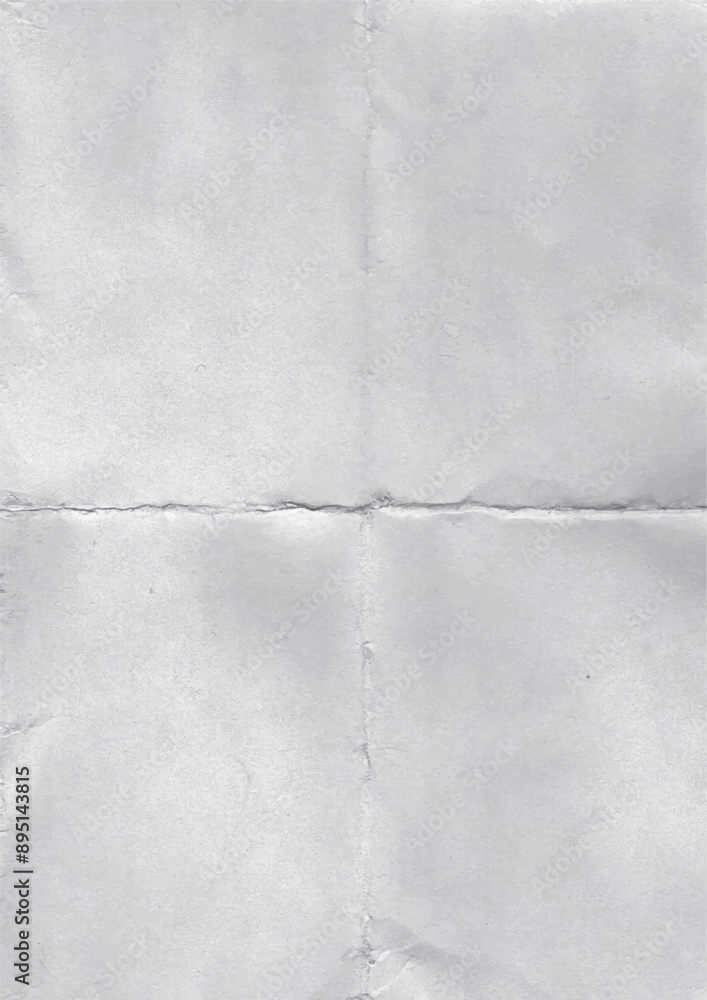 Texture of gray folded worn paper. Trendy background for a poster