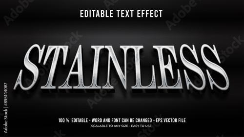 stainless editable text effect