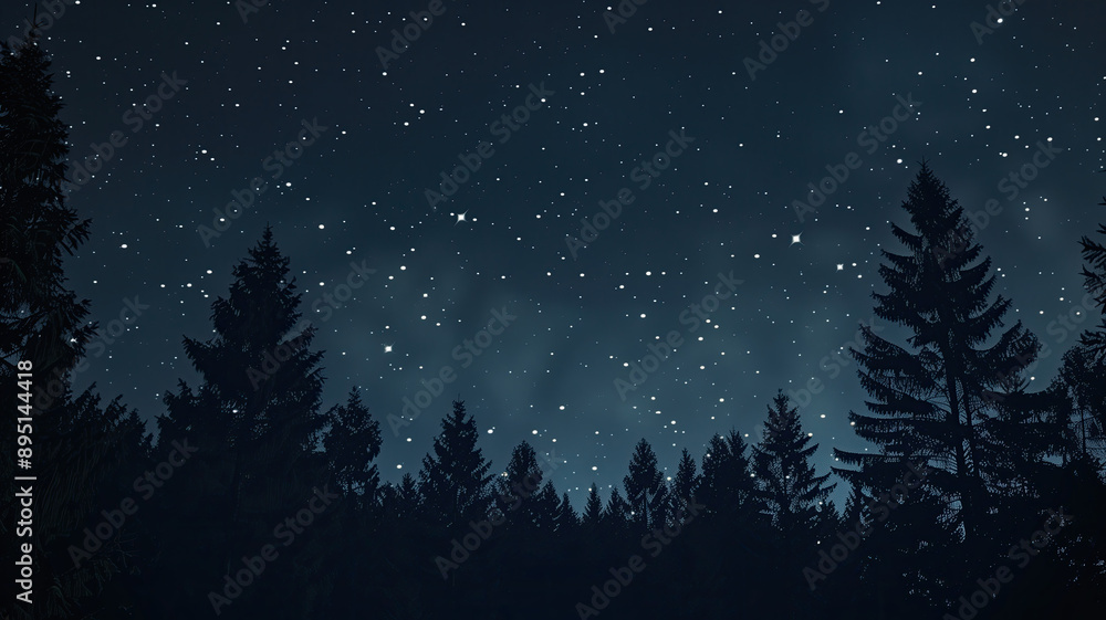 Naklejka premium Starry Night A clear night sky filled with twinkling stars