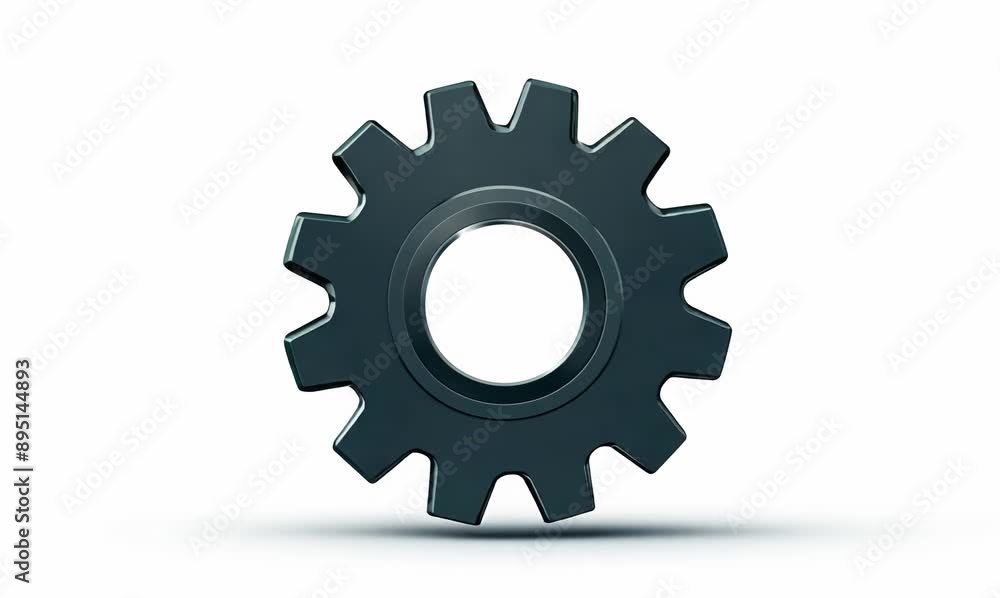 Black gear wheel isolated on white background. Black gear wheel isolated on white background.