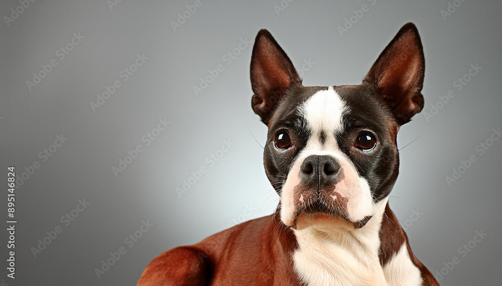 Boston Terrier Portrait in Professional Studio Setting Boston Terrier Portrait in Professional Studio Setting