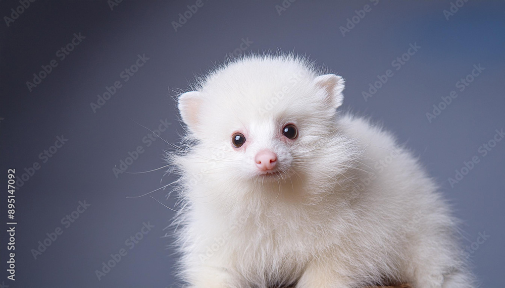Bush Baby Portrait in Studio with Expressive Eyes and Soft Fur Bush Baby Portrait in Studio with Expressive Eyes and Soft Fur