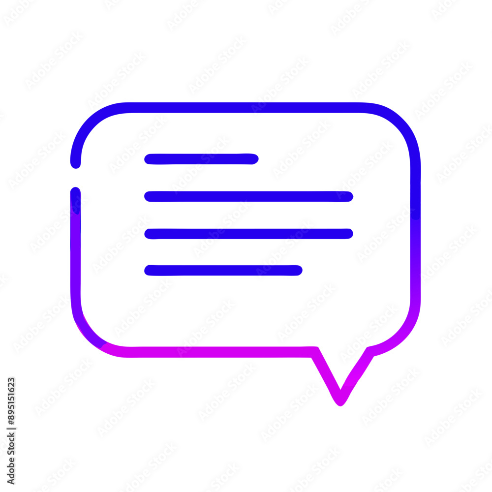 Gradient neon chat icon, pink and purple, digital communication symbol Gradient neon chat icon, pink and purple, digital communication symbol