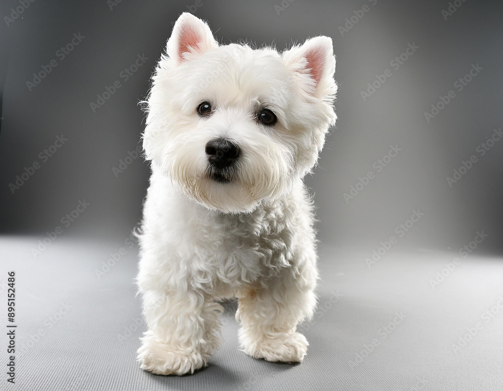Charming Westiepoo Portrait in Professional Studio Setting Charming Westiepoo Portrait in Professional Studio Setting