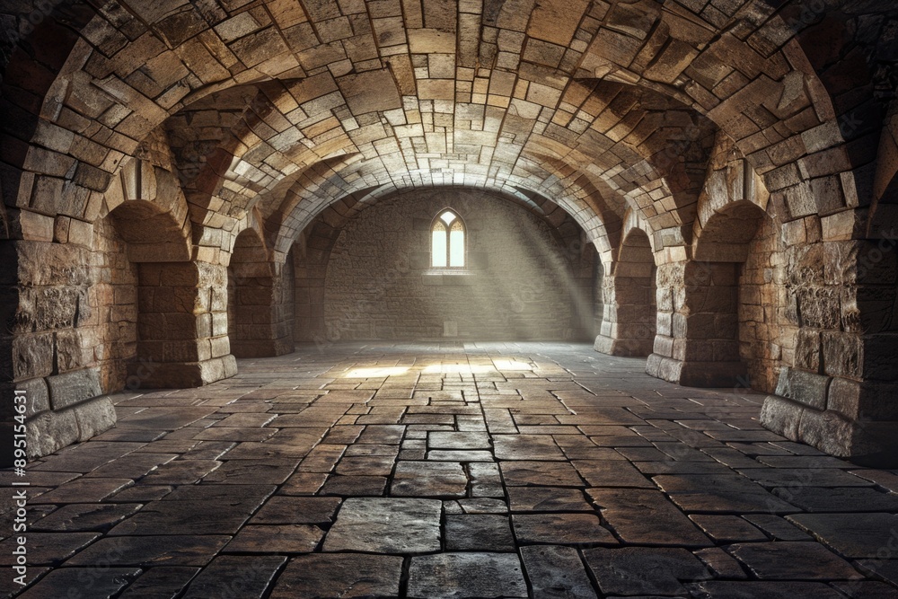 Obraz premium Brick Tunnel Sunlight