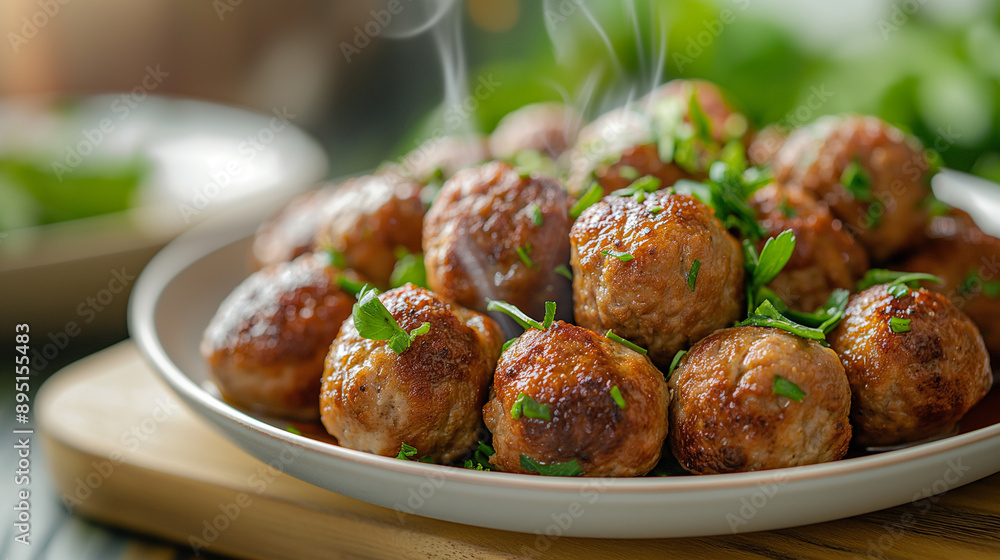meatballs on white plate,lunch,dinner