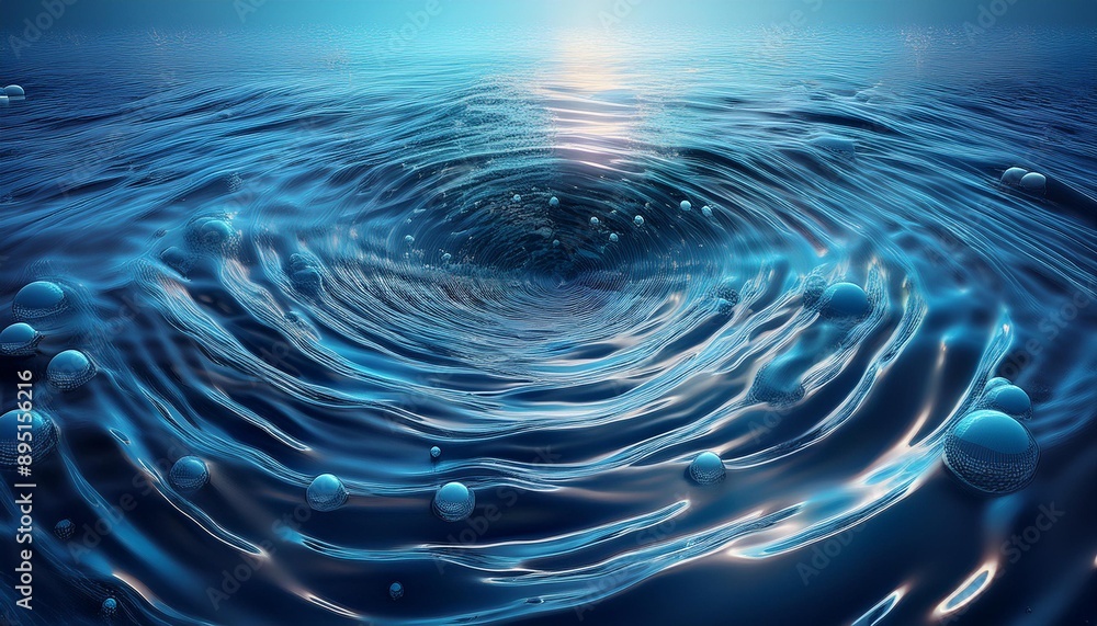 Wave sound of water molecules Wave sound of water molecules
