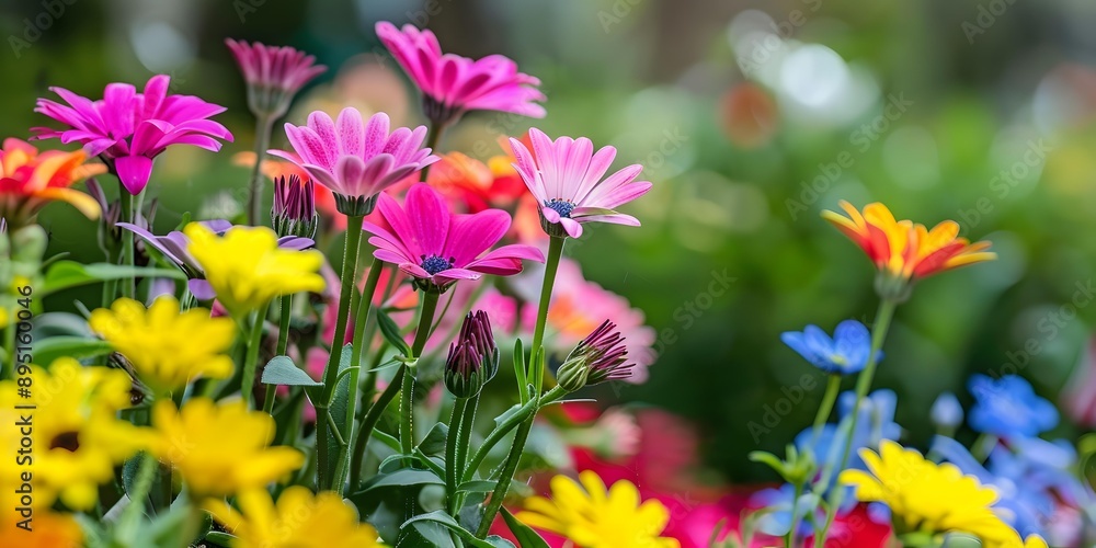 Colorful Flowers in a Garden Colorful Flowers in a Garden