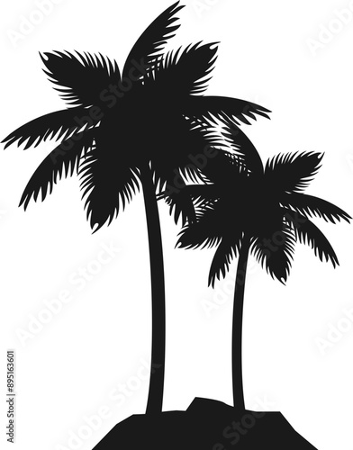 Palm Trees, Graphic Illustration Vector 