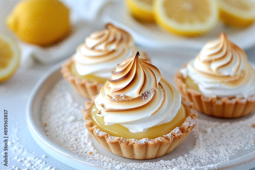 Delicious creamy cupcakes on a white plate. Delicious creamy cupcakes on a white plate.