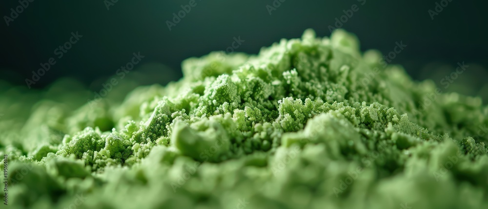Wasabi is advertised in an ultramodern, supernatural scene, emphasizing the vibrant green paste with plenty of copy space Wasabi is advertised in an ultramodern, supernatural scene, emphasizing the vibrant green paste with plenty of copy space