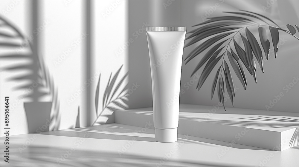 Template of a tube of sun cream on the background of presentation, cosmetics Template of a tube of sun cream on the background of presentation, cosmetics