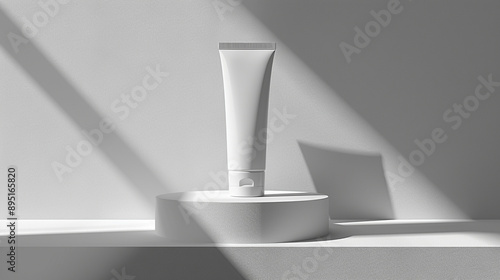 Template of a tube of sun cream on the background of presentation, cosmetics