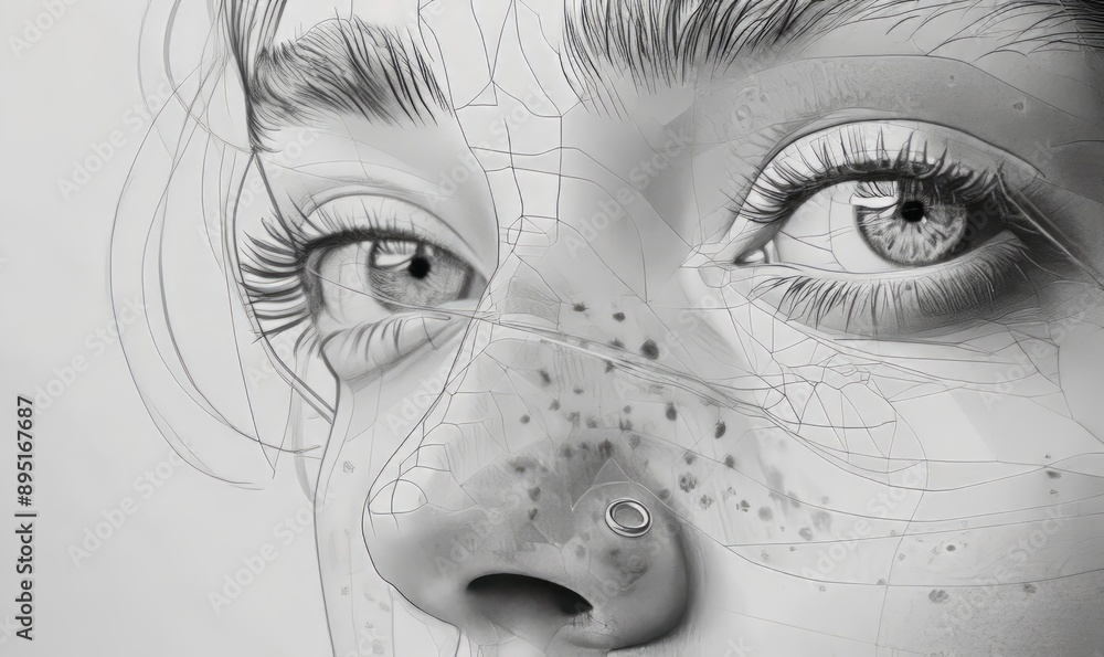 Fototapeta premium A line drawing that captures the essence of a subject with simple strokes
