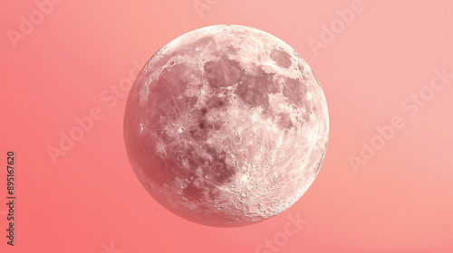 Strawberry moon, a close-up of a lua rose, showcasing a soft, pink and red gradient, celebrating the June full moon with a gentle, dreamlike aesthetic